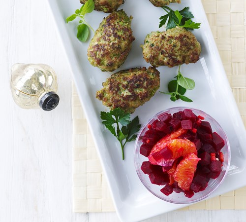 Frikadeller med bladselleri og karse