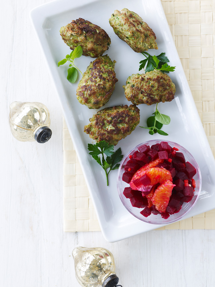 Frikadeller med bladselleri og karse