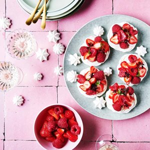 Marengsreder med jordbær og hindbær