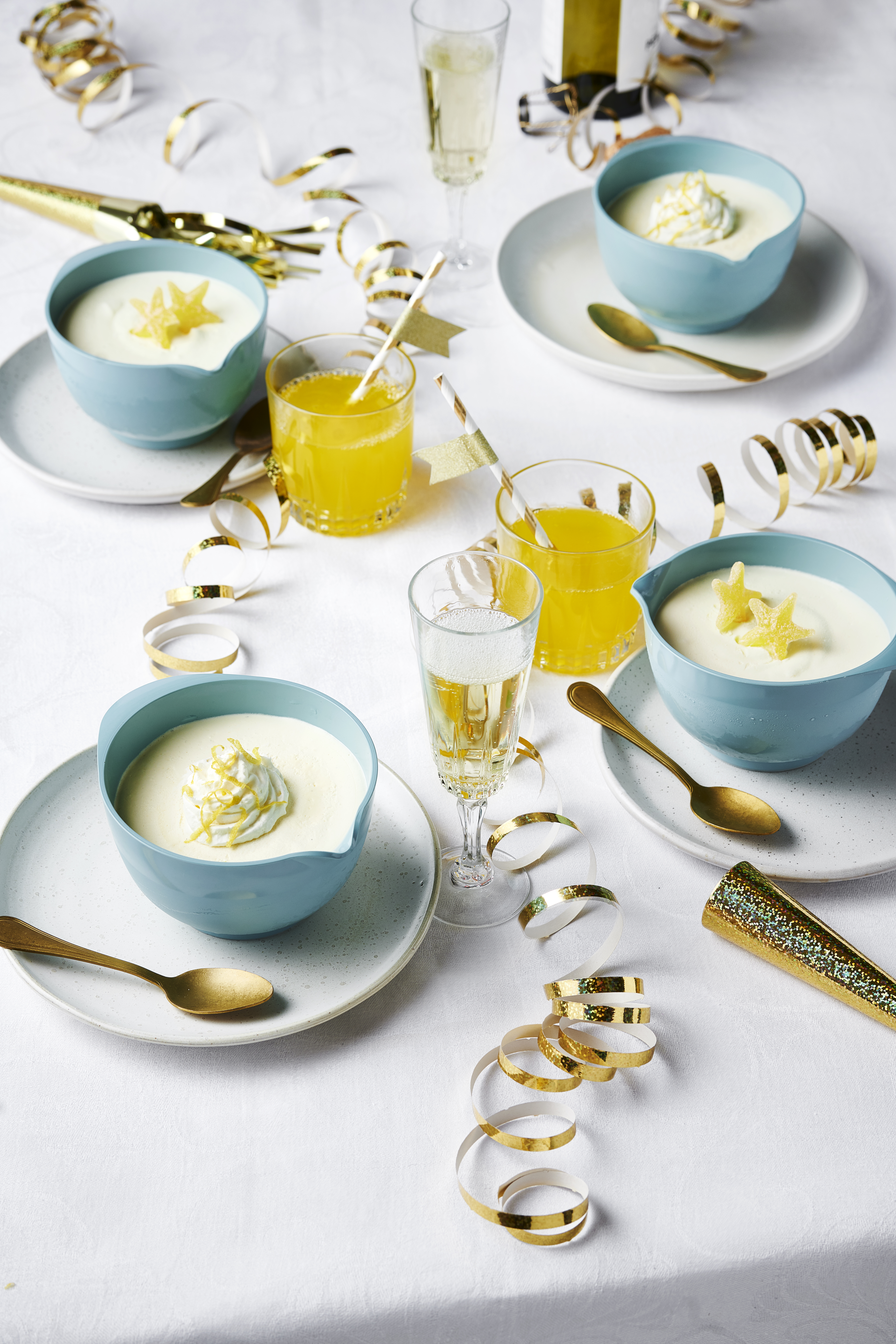 Citron Parfait med marengs & slik