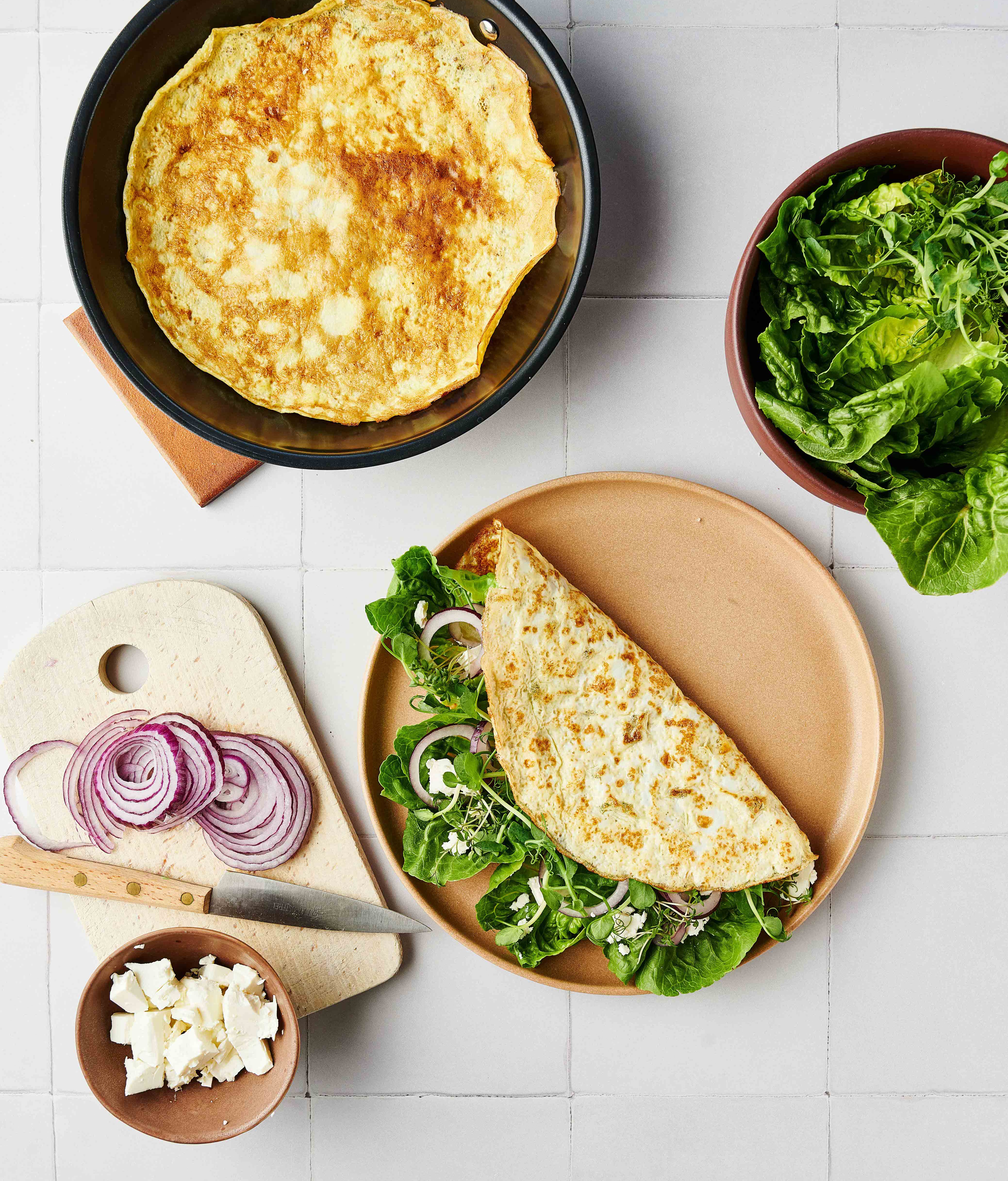 Æggewrap med sprødt grønt