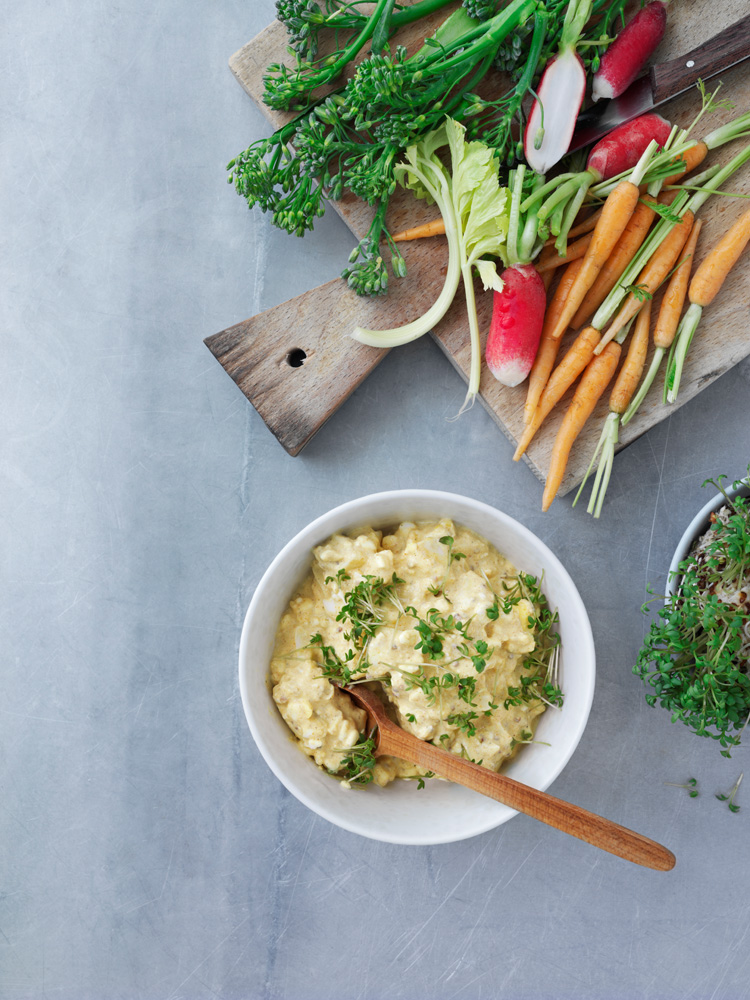 Æggesalat med karse